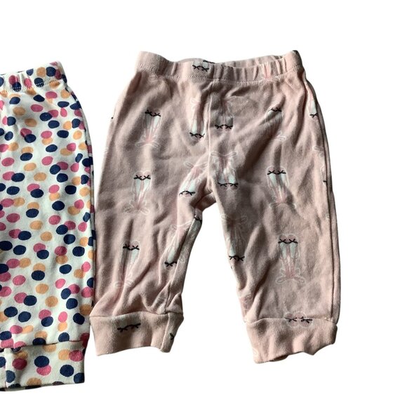 Lot of 2pc PS By The Peanutshell Baby Girl Pants 6M Polka Dot & Ballerina Prints - Picture 9 of 12